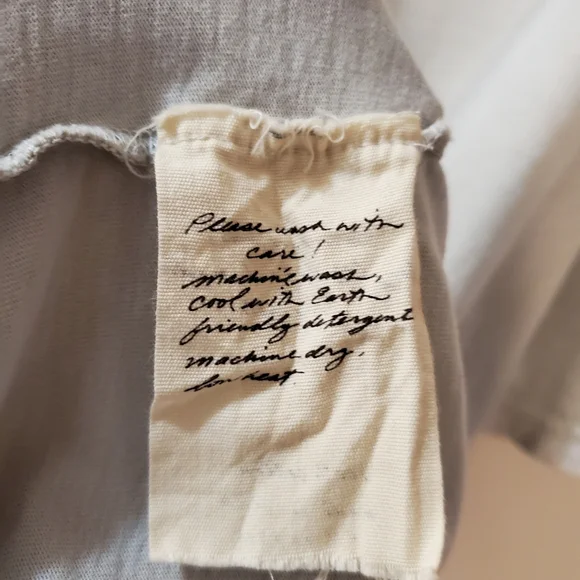 Raquel Allegra - Yin Yang Black and Cream Artistic Tee - Read For Sizing - Picture 11 of 11